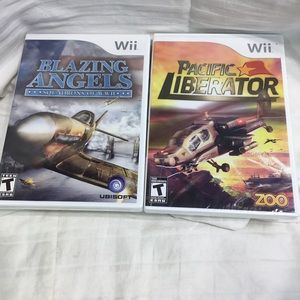 COPY - Wii games, NIB, still sealed. Blazing Angels, Pacific Liberator